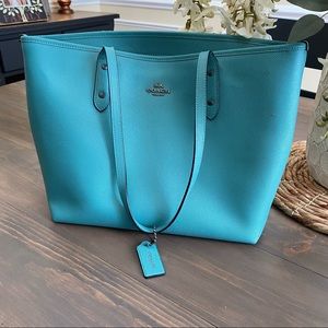 Coach Turquoise Tote Bag